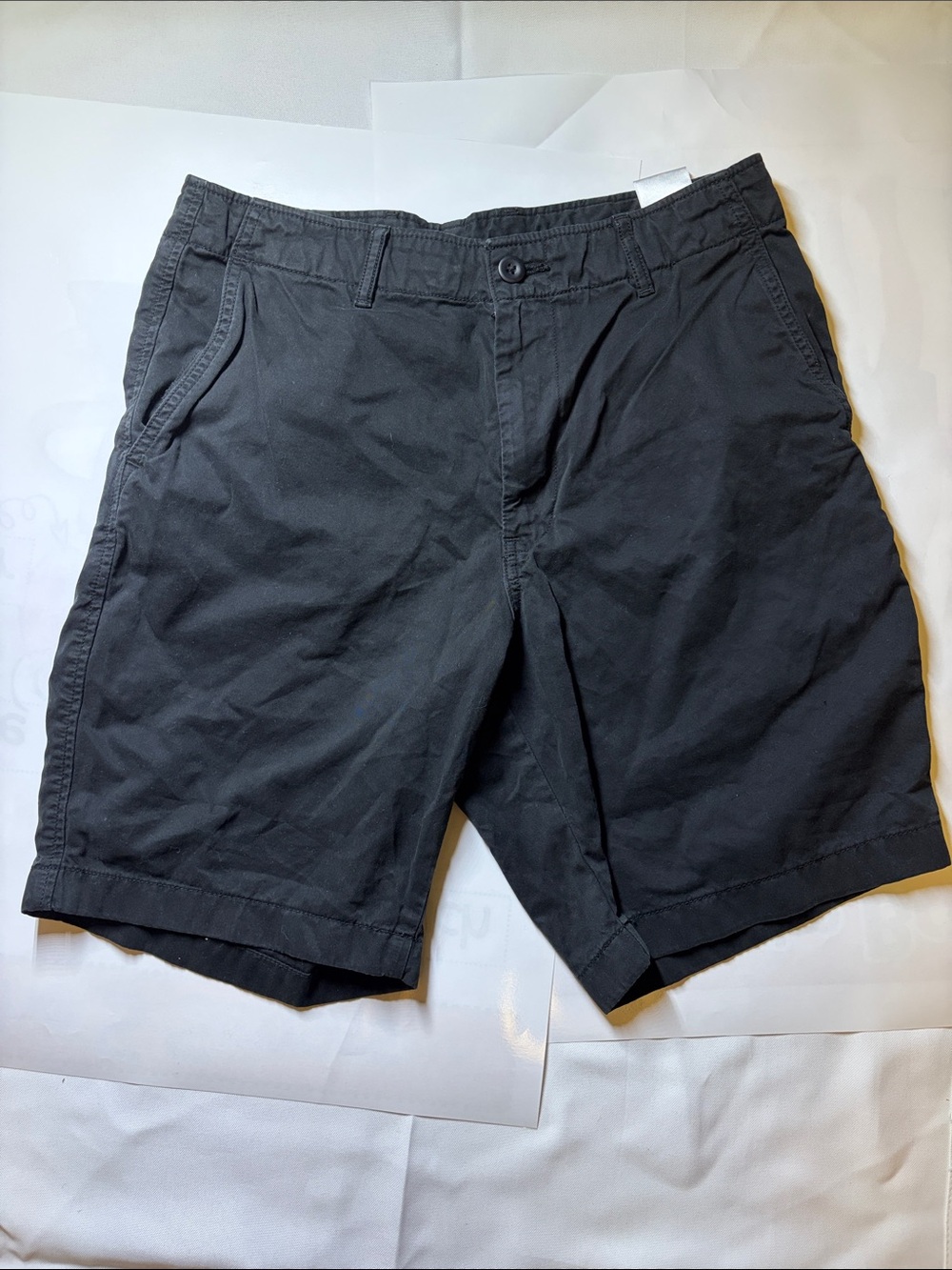 Men's Black Cotton Shorts (Uniform)